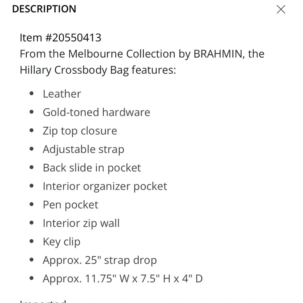 Brahmin Hillary crossbody bag Rose water Melbourne - Picture 7 of 14